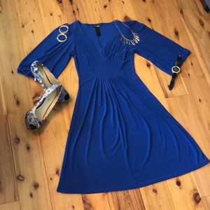 Fit Flare Cobalt Blue Dress by Bisou Bisou